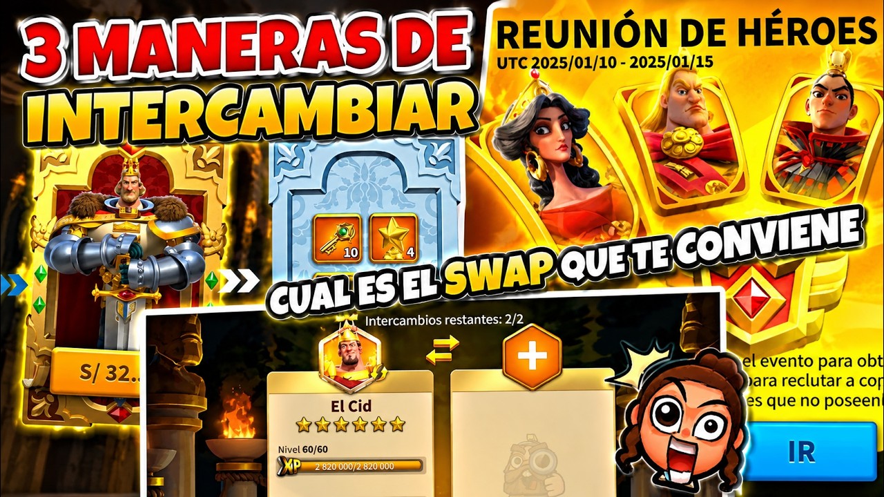 TRES MANERAS DE INTERCAMBIAR COMANDANTES EN SWAP - RISE OF KINGDOMS