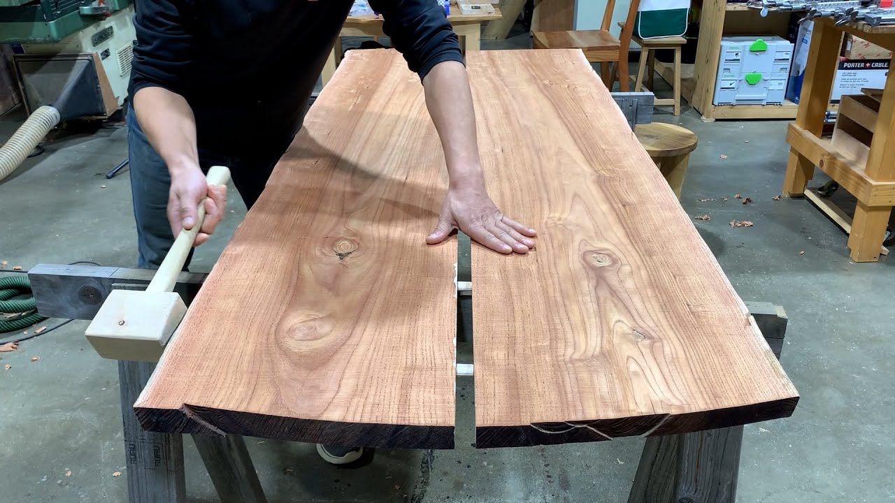 Dining Table Build, Korean Red Cedar, Woodworking
