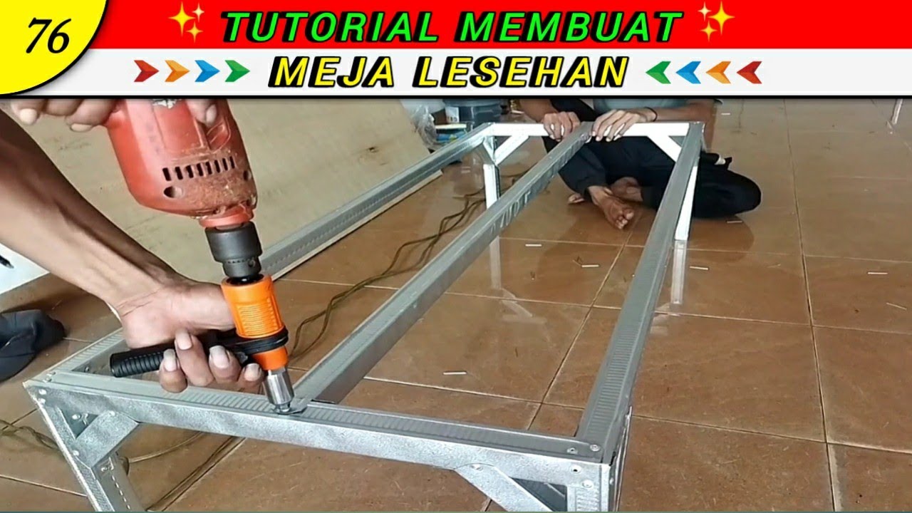 Tutorial membuat meja dari HOLLO baja ringan