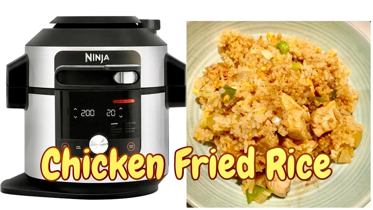 Жареный рис с курицей, полностью приготовленный в Ninja Foodi Max 15 в 1.