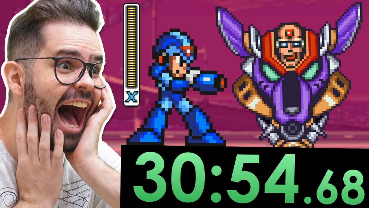ZERANDO MEGA MAN X EM 30 MINUTOS! (RECORDE MUNDIAL REACT) - feat. @sharivan2006 @ChequerChequerTV