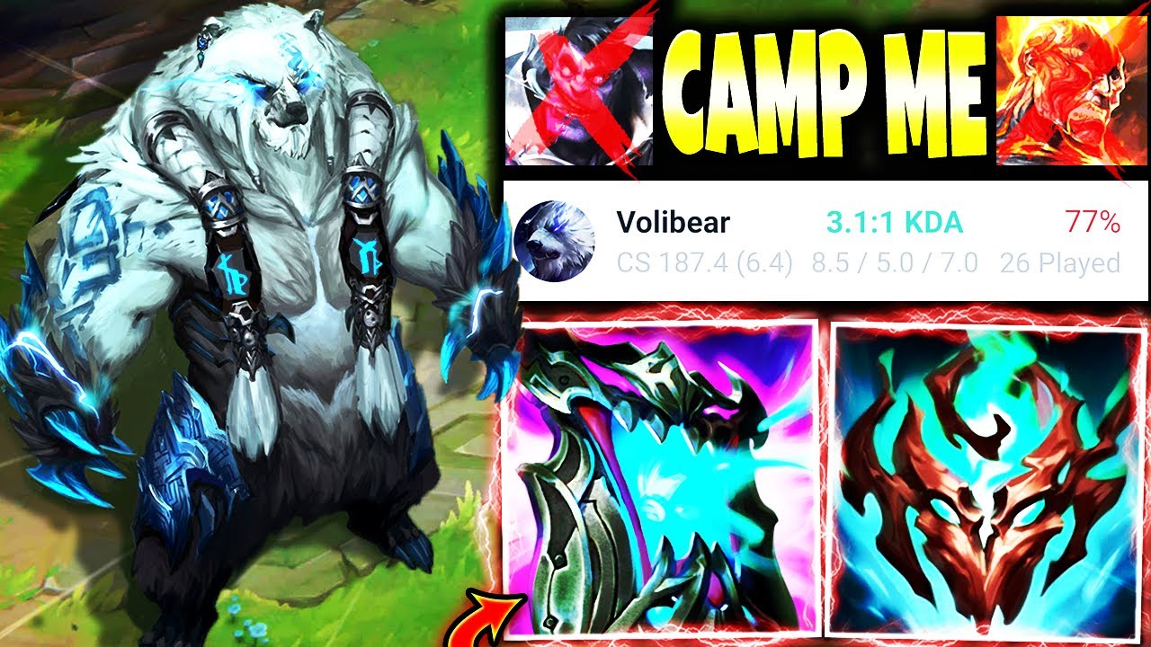 My Immortal Volibear Build got 77% Win Ratio, they CAMP ME cause of it, then LEARNED WHY INSTEAD 💀