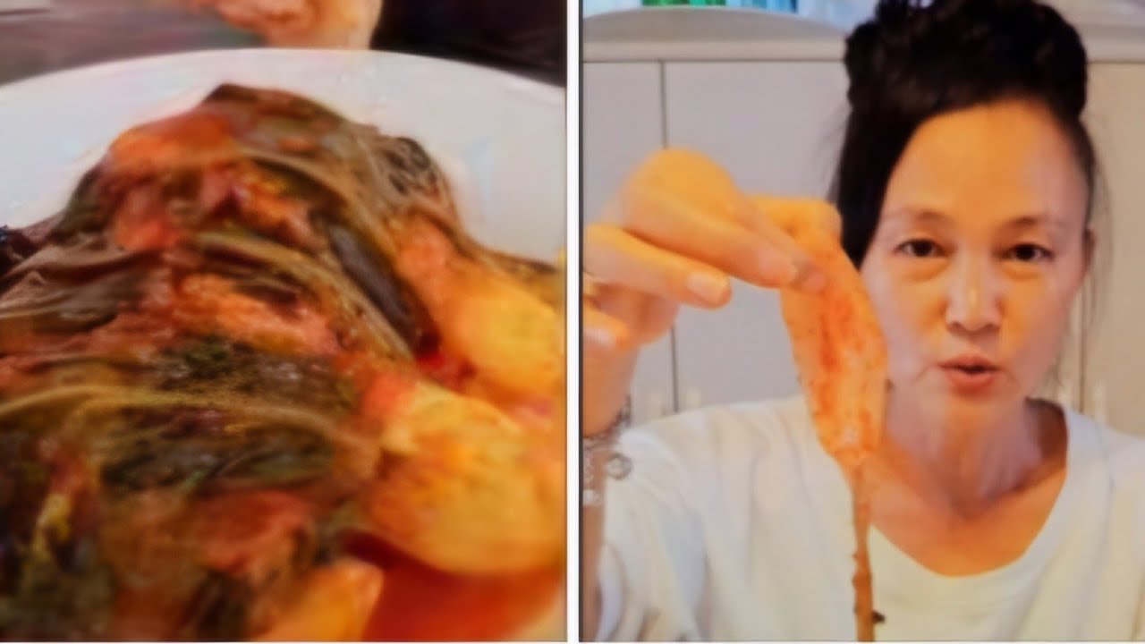  쫑알종알: 추억의 군고구마와 총각김치 먹방😆 😆 😆 (삼천년 이상의 손맛 김치는 손으로 시식해야 제맛)
