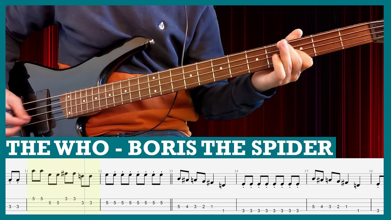 [Bass Cover] The Who - Boris The Spider | Learn with Cover and Tab | Tutorial