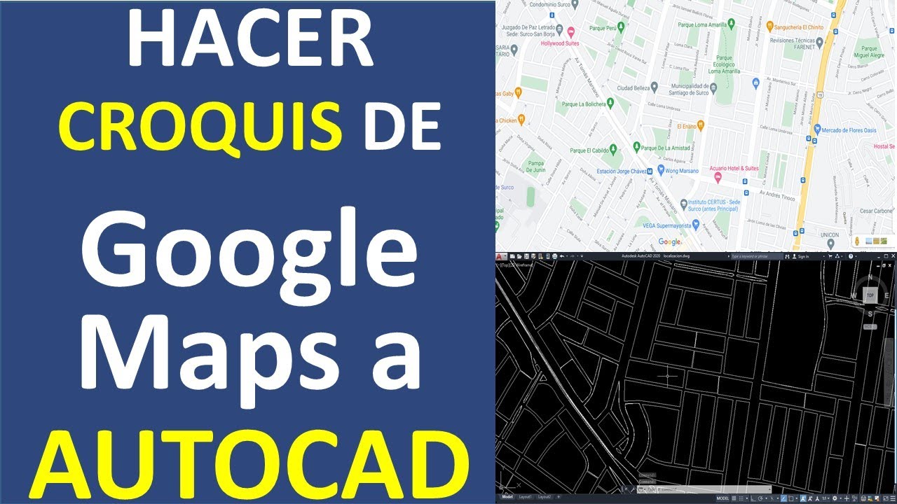 Como hacer Croquis de Google Maps a Autocad con Adobe Illustrator para Plano Ubicación Localización