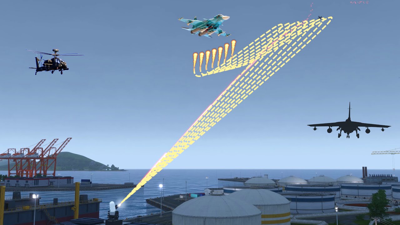 🔴LIVE - C-RAM Air Defense System Shot Down Incoming Enemy Fighter Plane and Save Assets