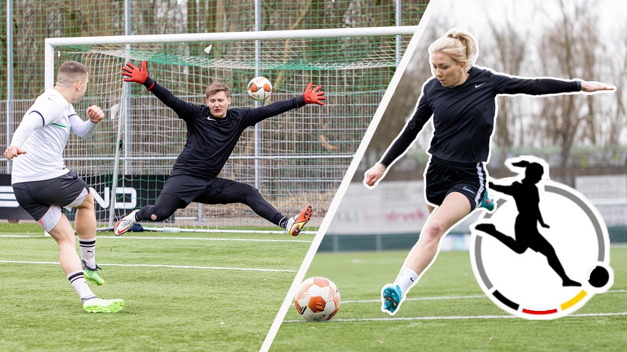 STÜRMER TRAINING NR.9 mit FRAUEN BUNDESLIGA SPIELERIN
