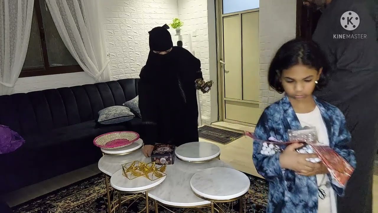 روتين تنظيف وفرش الصالة الكبيرة الحمدلله
