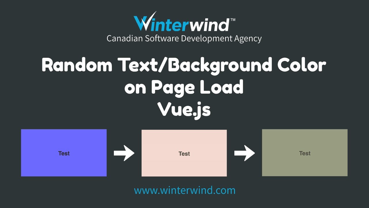Set Random Text & Background Color on Page Load with Vue.js