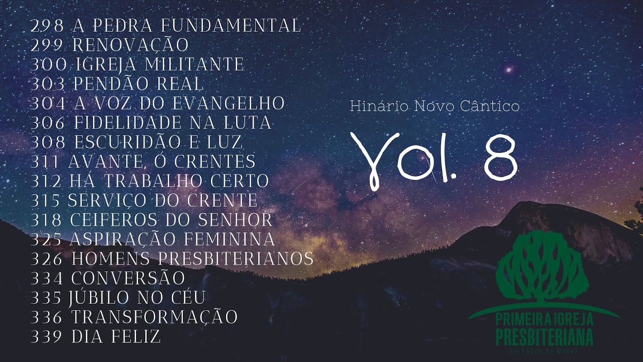 HINÁRIO NOVO CÂNTICO VOL.8 - PIANO SOLO - 50 min de música (Especial SAF e UPH)