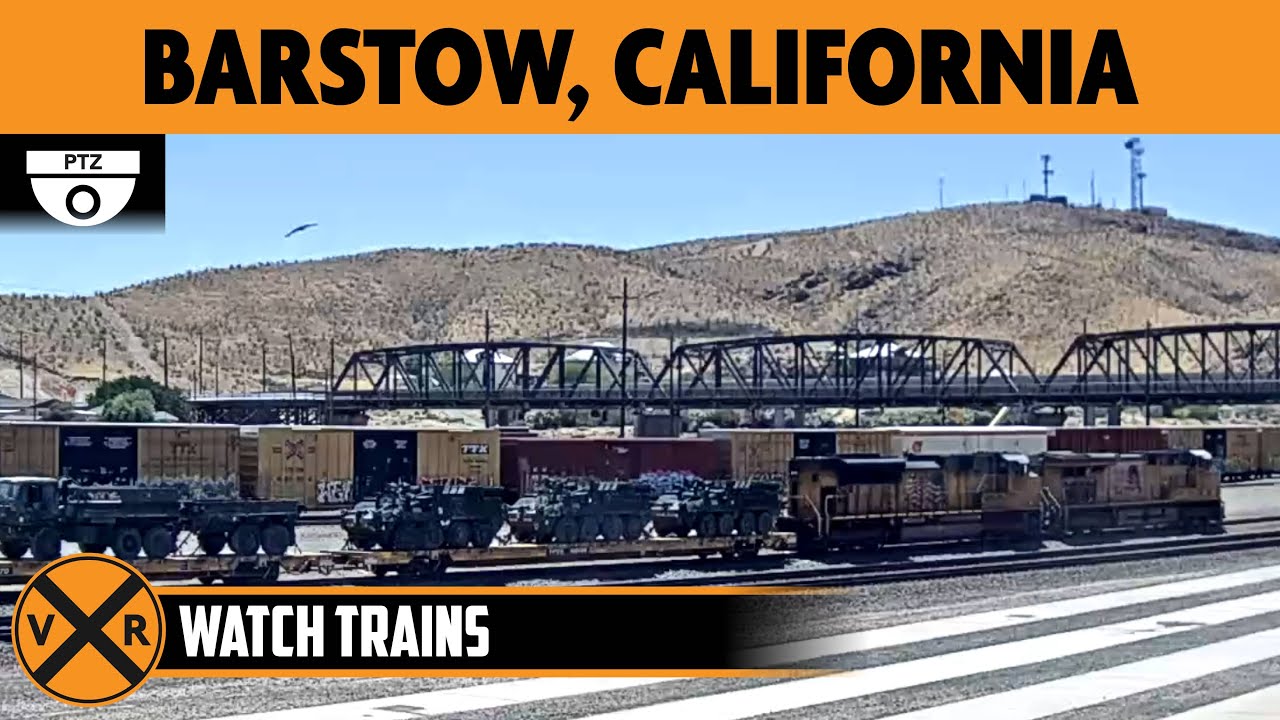 BNSF Railway Yard in Barstow, California, USA | LIVE Train Camera (PTZ)