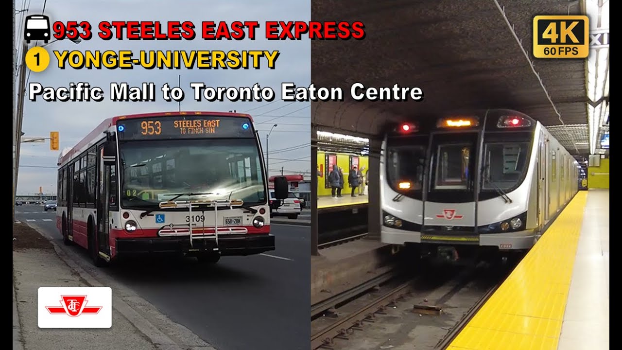 TTC POV Walk: Pacific Mall to Toronto Eaton Centre Via Finch Station【4K】