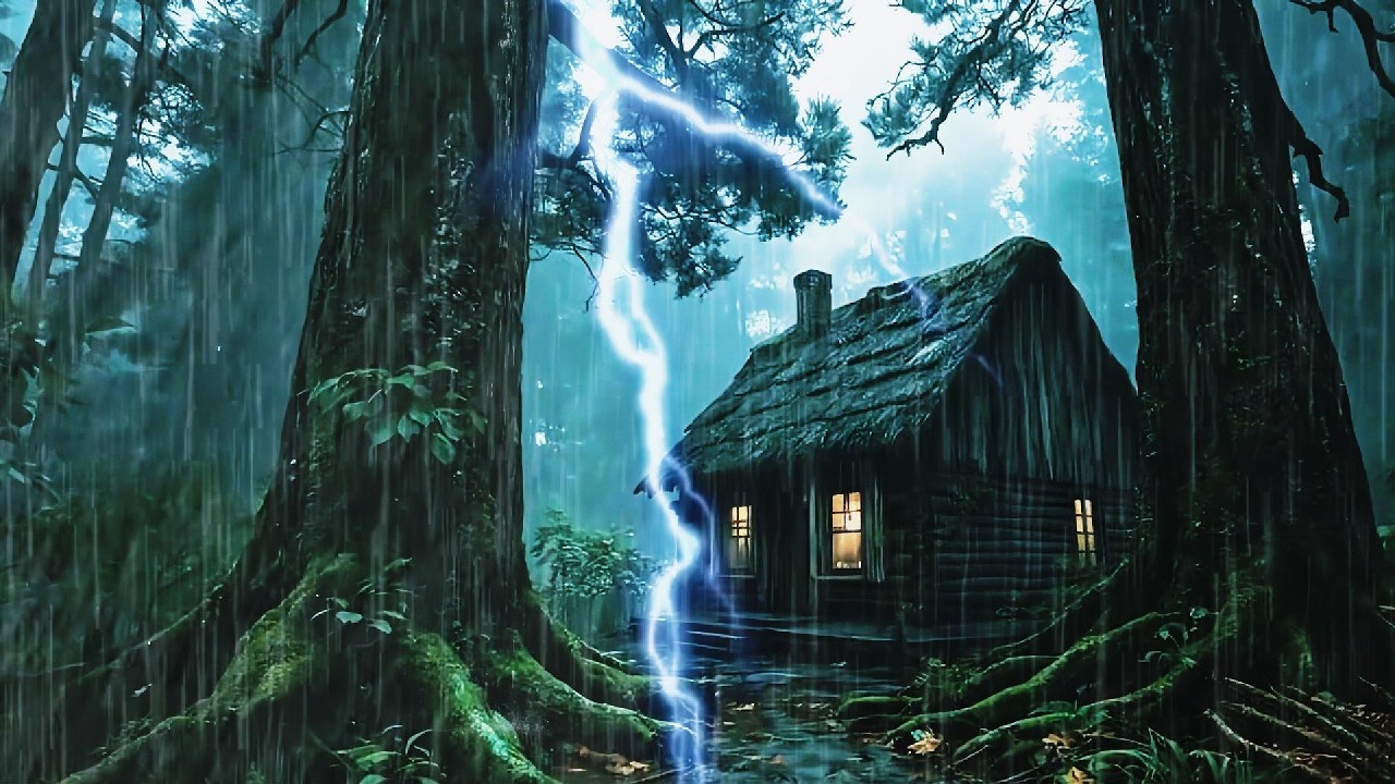 HEAVY RAIN AND THUNDER SOUNDS - DEEP SLEEP | Thunderstorm for Sleeping - Rain Sound Comfort