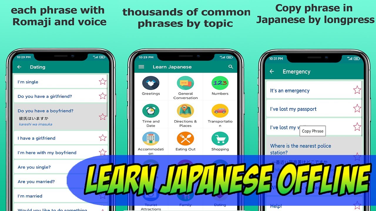 How To Use Learn Japanese Offline App On Your Android Devices EASY GUIDE | Contains Over 1000 Phrase