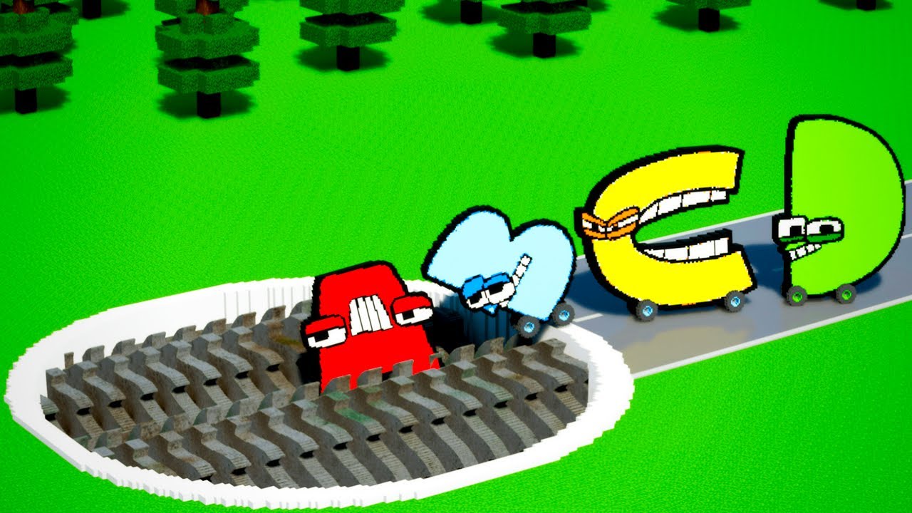 Alphabet Lore A-Z Cars vs GIANT SHREDDER in Teardown