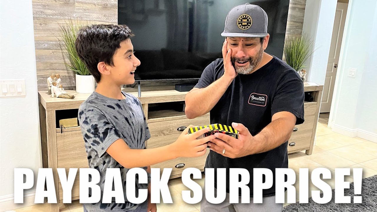 SON SURPRISES DAD with HOPES OF BRINGING TEARS TO HIS EYES | SON PAYS BACK DAD with HIS OWN SURPRISE
