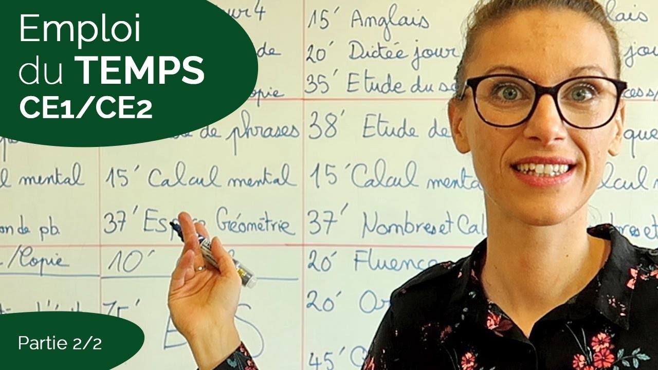 EMPLOI DU TEMPS CLASSE DE CE1/CE2 - Partie 2 [VLOG 59]