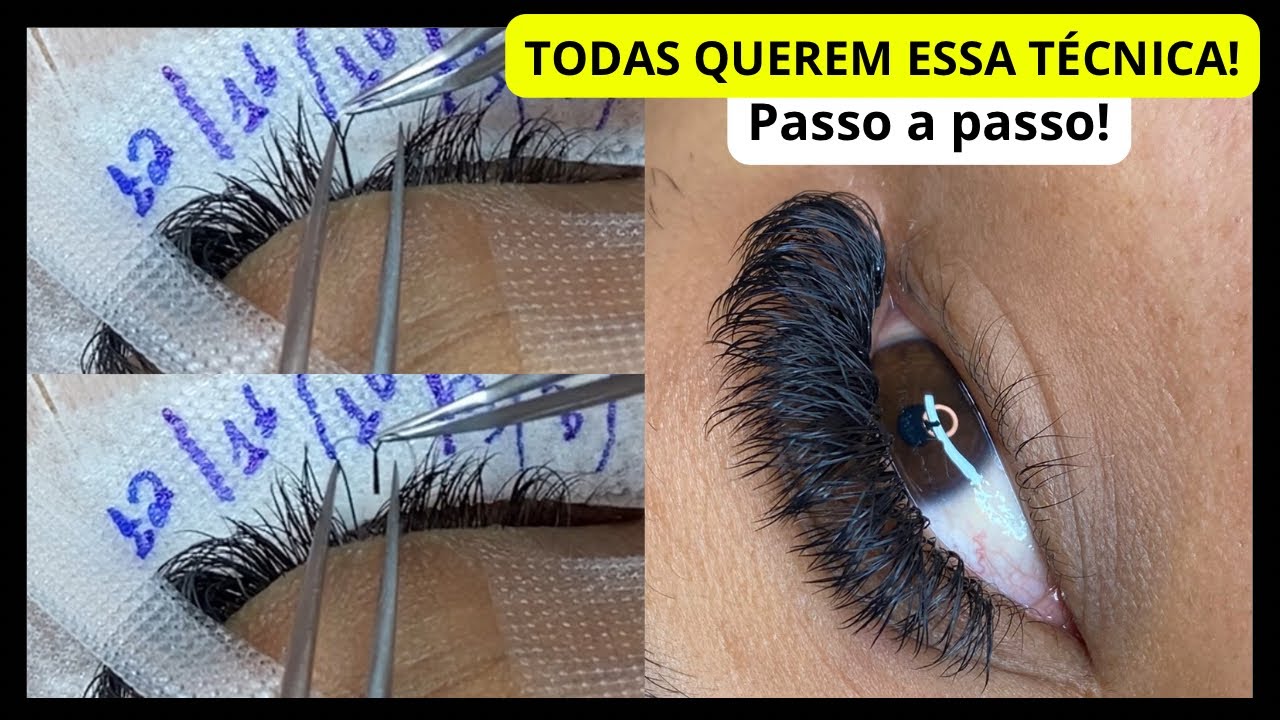 COMO FAZER EXTENSÃO DE CÍLIOS MEGA VOLUME BRASILEIRO PASSO A PASSO COMPLETO PARA INICIANTES DO ZERO!