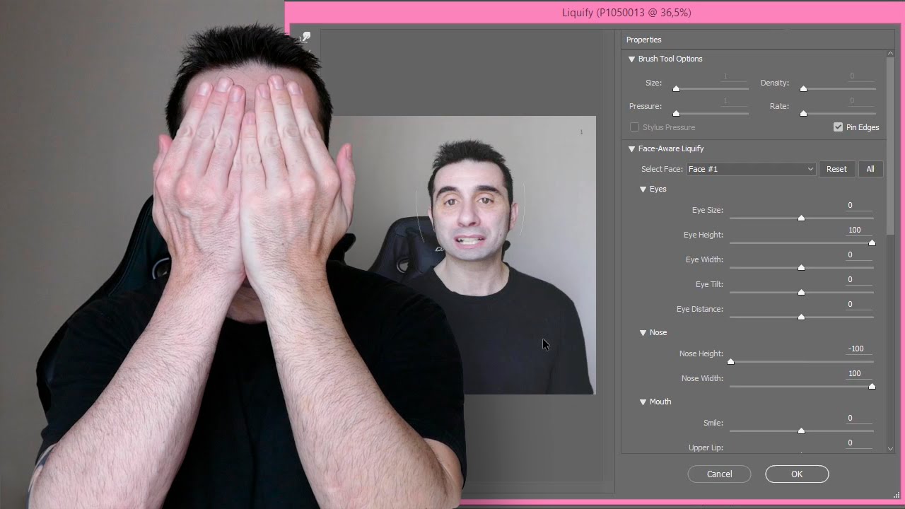 Cómo aplicar el licuado con detección de rostro en un vídeo con Photoshop