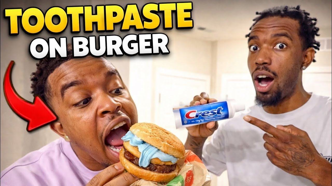 Putting TOOTHPASTE In TYJAE BURGER To See His Reaction!!