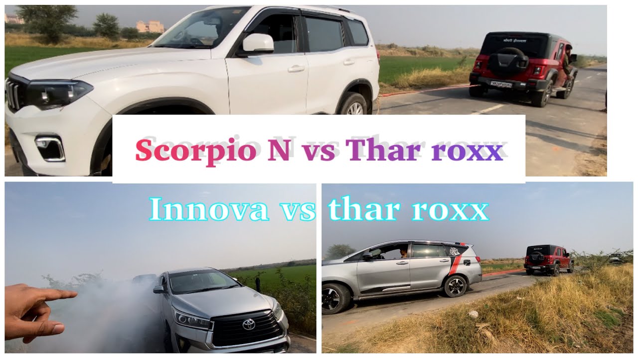 Scorpio N vs Thar roxx vs innova tug of war ( kya bna diya ye Mahindra ne ) @Panwar  Brothers ￼￼