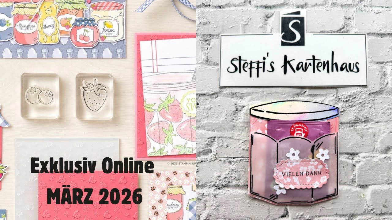 Produktvorschau Verpackung für Teebeutel als Marmeladenglas Goodie Swap Stampin‘ Up! Glück im Glas