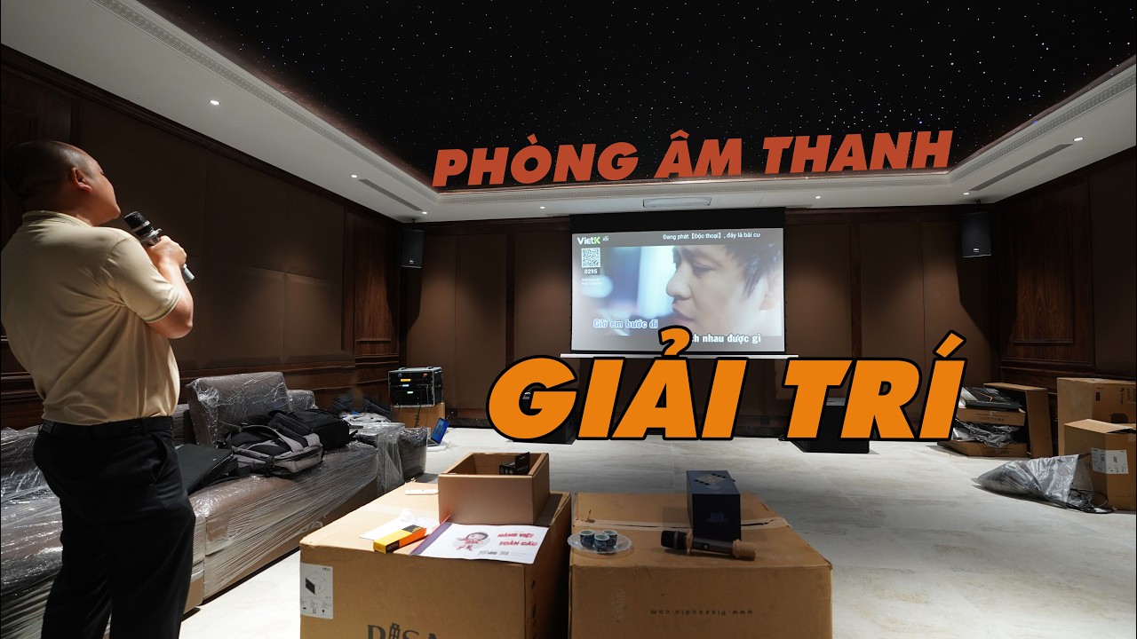 Phòng Âm Thanh - Tầng Hầm Biệt Thự - Loa PISA S8