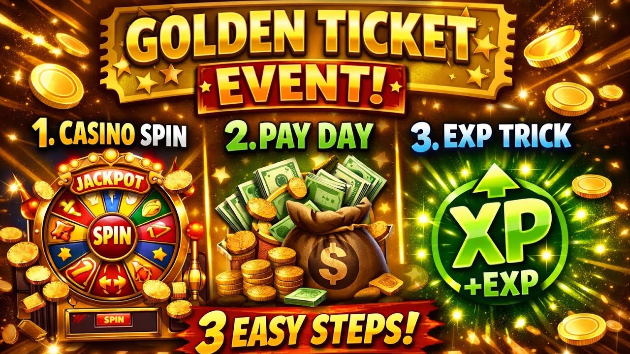 NEW EVENT GOLDEN TICKET REAL EXPLAIN WITH 3 TRICK/grand mobile rp /#video 