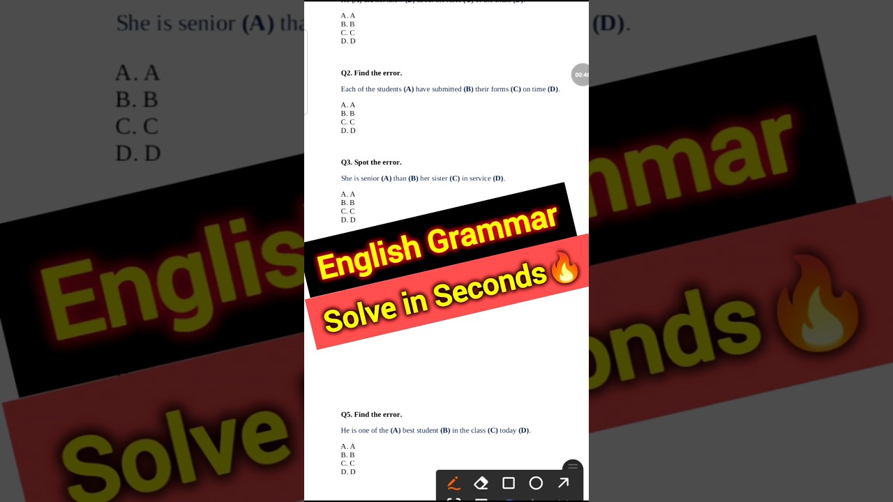 CGVYAPAM ENGLISH GRAMMAR QUESTIONS | For all exams 