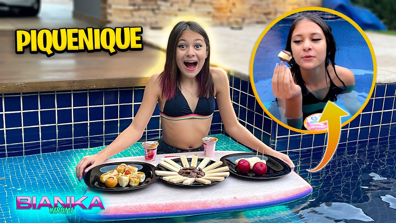 PIQUENIQUE NA PISCINA COM 20 REAIS ! - BIANKA