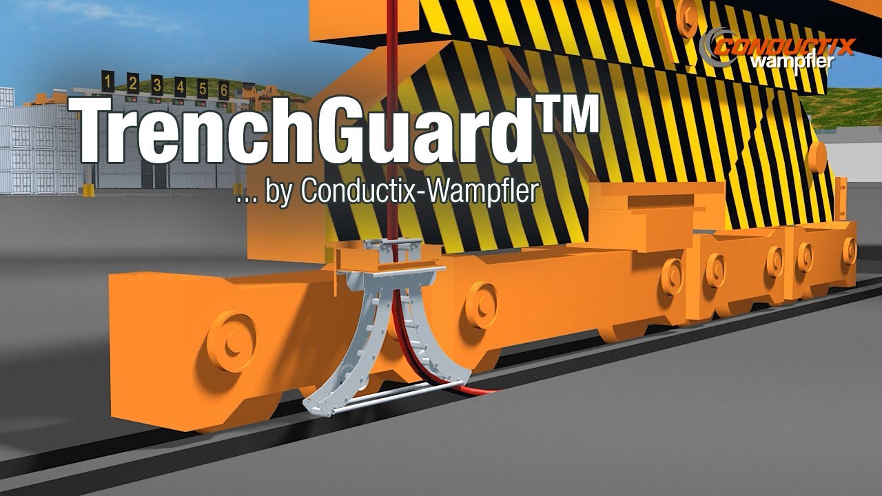 TrenchGuard Cable Protection System for crane main power cables in the port environment