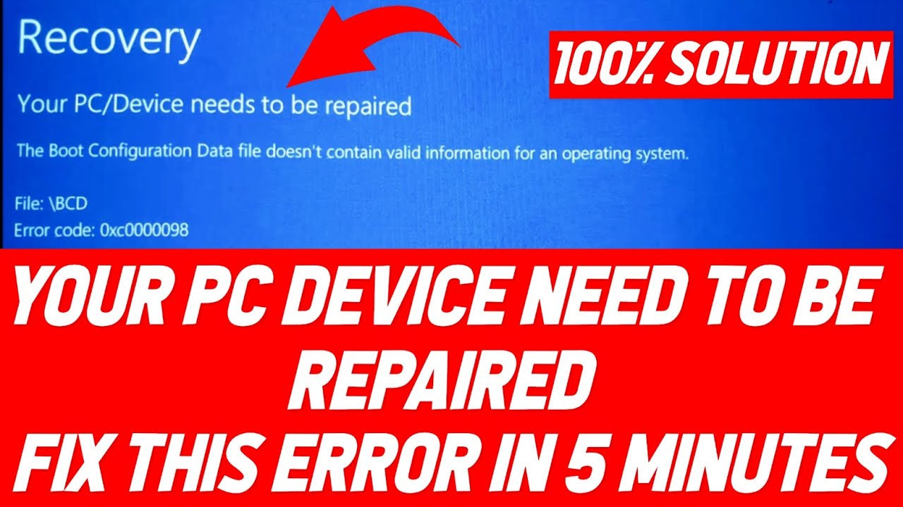Your pc device need to be repaired fix this error just 5 minutes @Pankajtechsolutions2.0