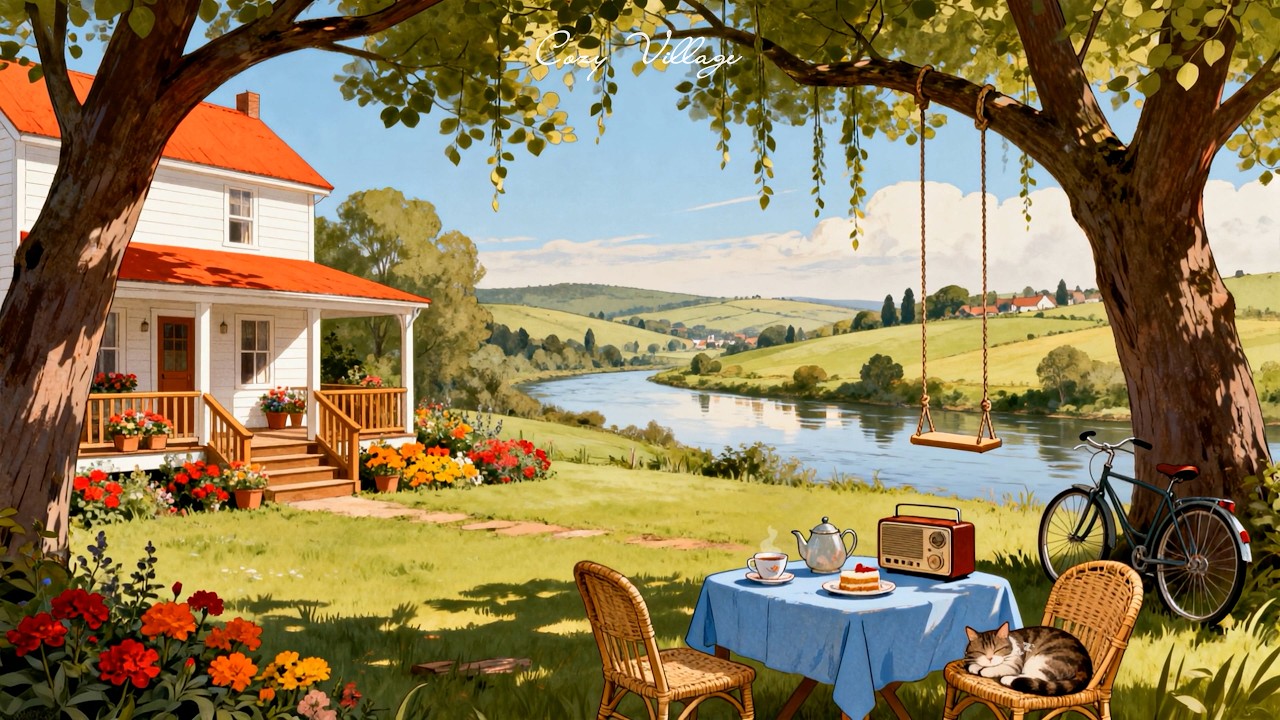 1950s Peaceful Spring Morning in Countryside | Nostalgic Vintage Classic Jazz in Another Room