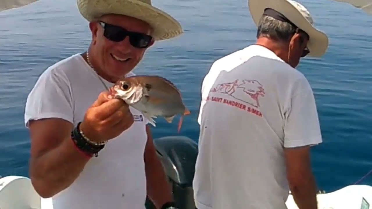 Armand & Philippe pêche la Dorade rose au large de Toulon .