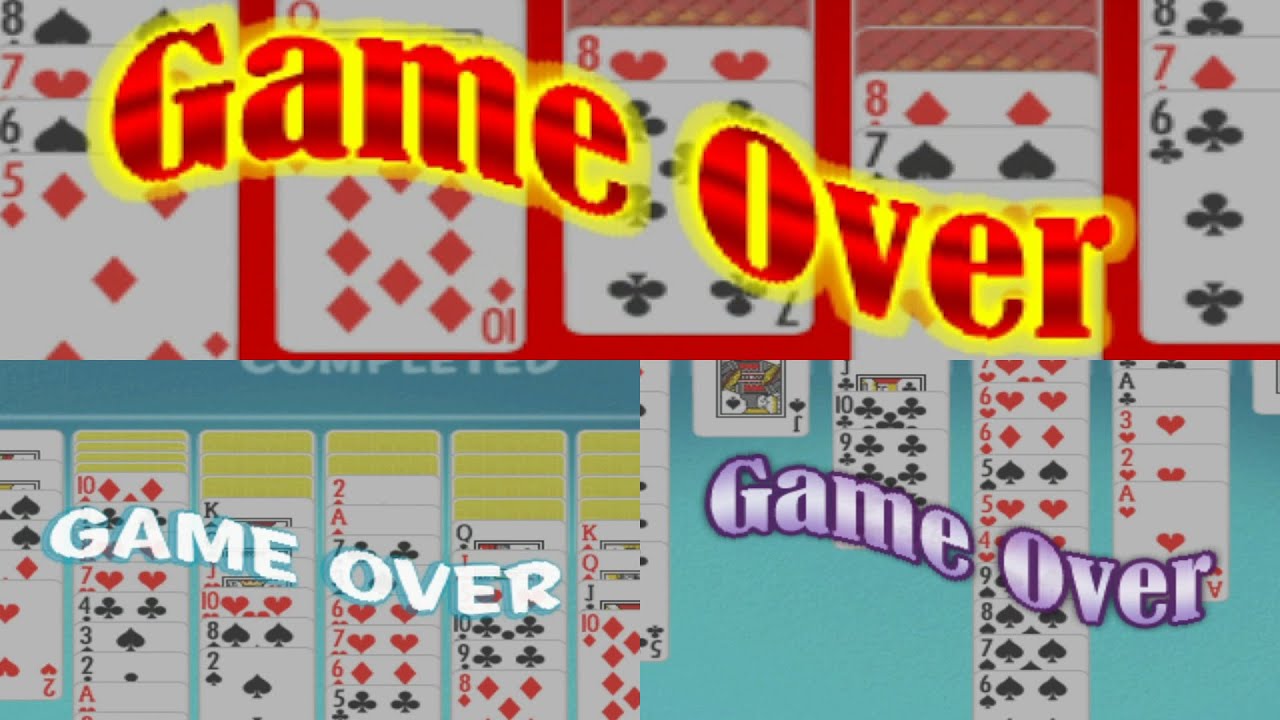 Super GameHouse Solitaire (Vol.1-2-3) - All Game Over Screen