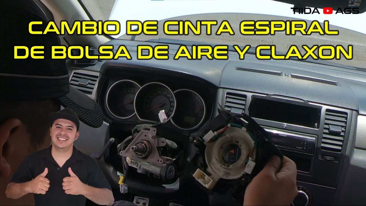 Cambio de cinta, pista, espiral de bolsa de aire nissan tiida (B1049, B1054)