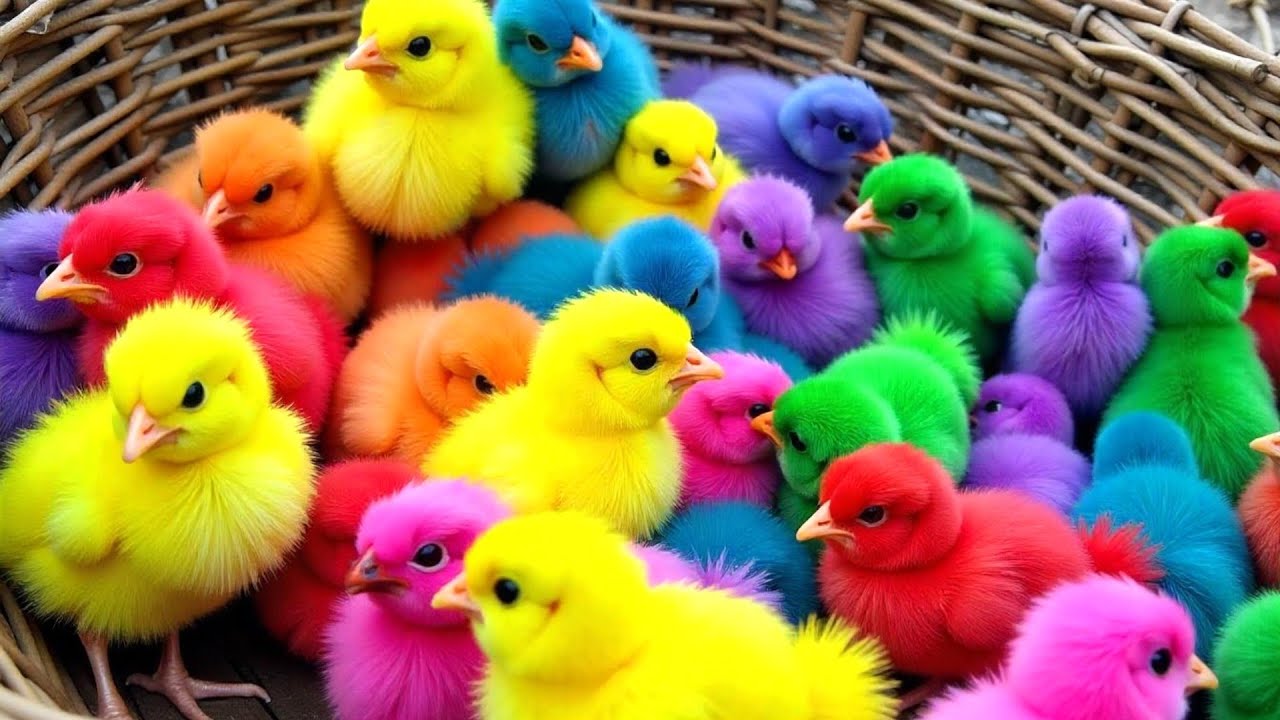 Ayam Lucu, ayam warna warni, ayam rainbow, kelinci lucu, bebek lucu, ikan koi, Hewan Lucu 🌈🐔