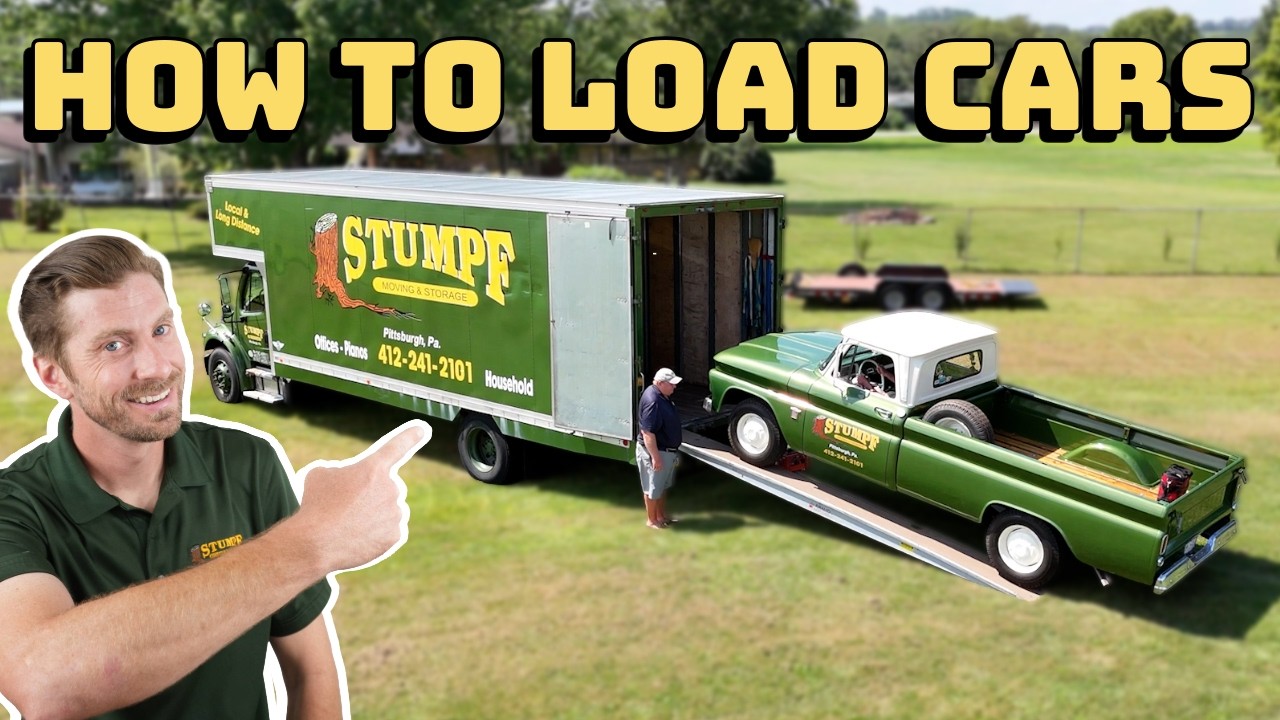 How to Load & Unload a Car in a Box Truck/Tractor Trailer for Moving, Storage, & Shipping!