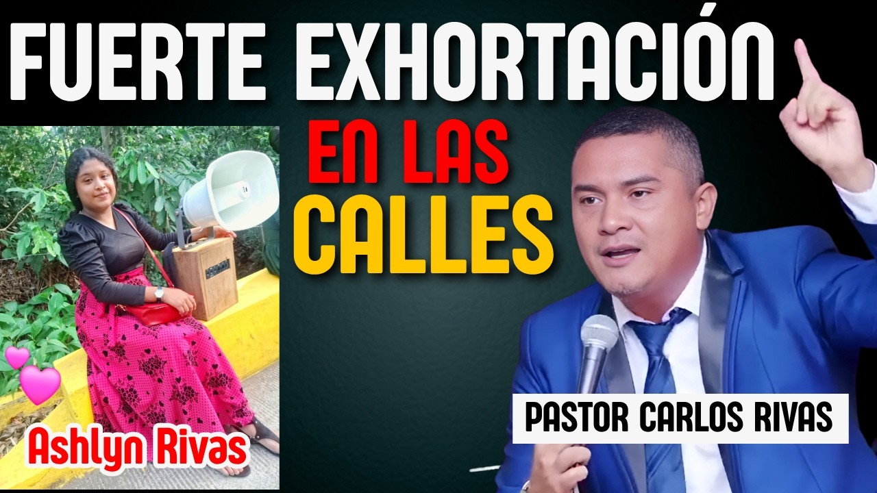 Pastor Carlos Rivas y su hija predicando en las calles