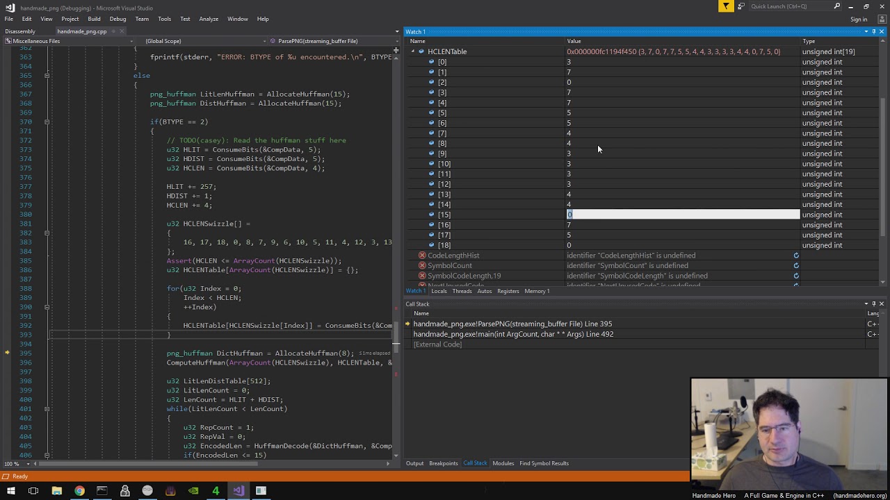 Handmade Hero Day 456 - Decoding PNG Length and Distance Extra Bits