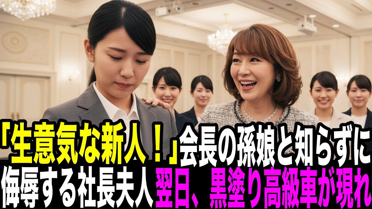 「生意気な新人ね！」会長の孫娘と知らずに新入社員の女性を侮辱した社長夫人。翌日、会社前に黒塗りの高級車が現れ…