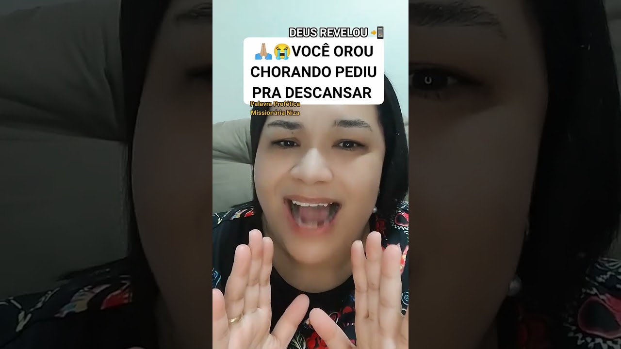 Você orou, chorando pedindo pra descansar.