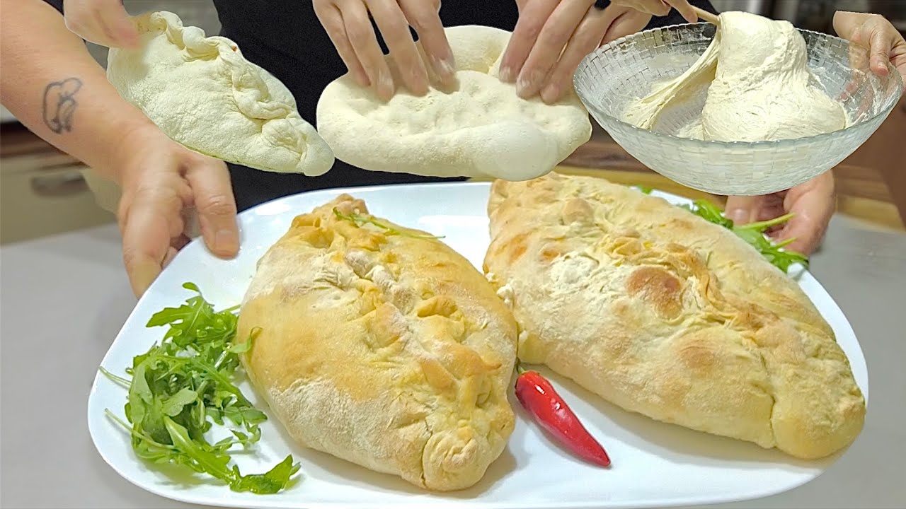 CALZONI MILLE BOLLE запеченный БЕЗ ЗАМЕШИВАНИЯ 🍕 ХРУСТЯЩАЯ СНАРУЖИ МЯГКАЯ ВНУТРИ 🍕