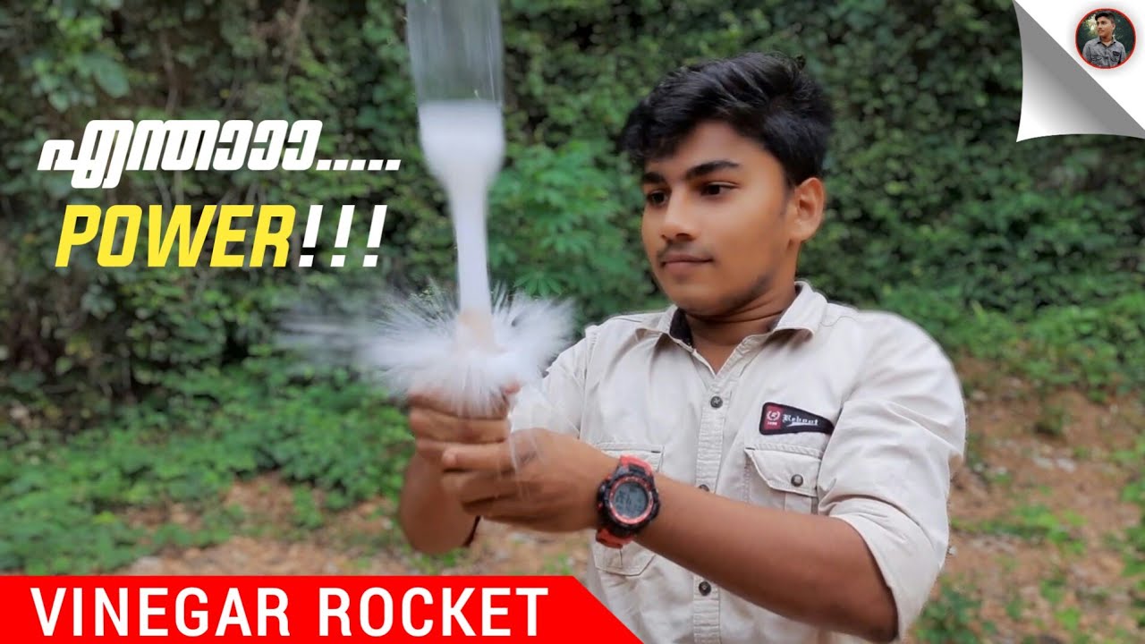 How to make a simple rocket in home, Vinegar Rocket Malayalam