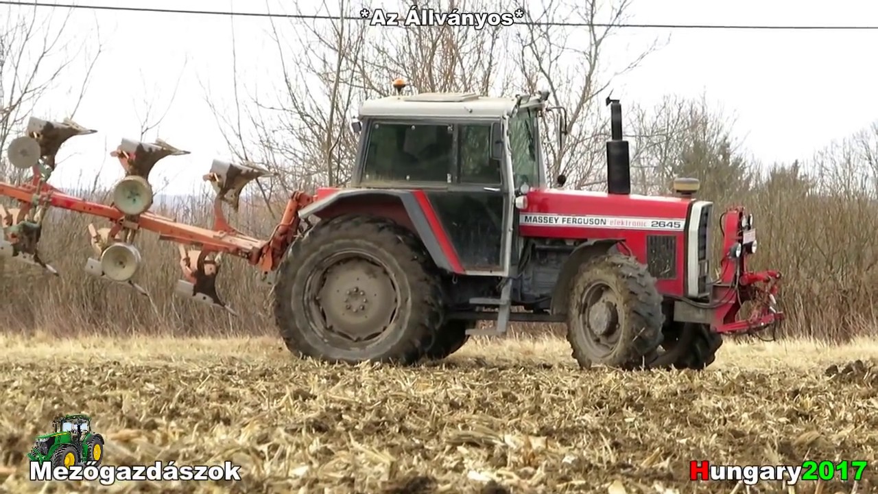 Massey Ferguson 2645 elektronic /*Spring Plowing 2017* Original Sound/No music/FULL HD/