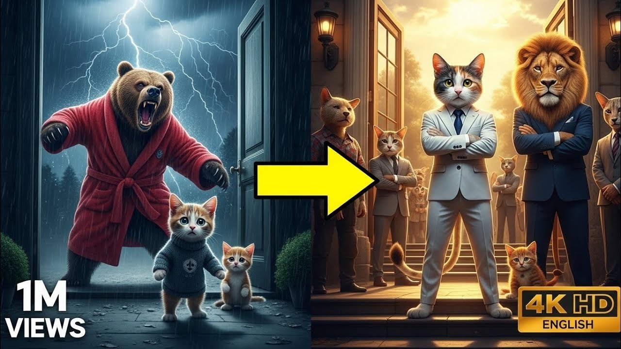Rich Bear Kicked Out Starving Mother Cat... He Never Expected THIS Revenge 