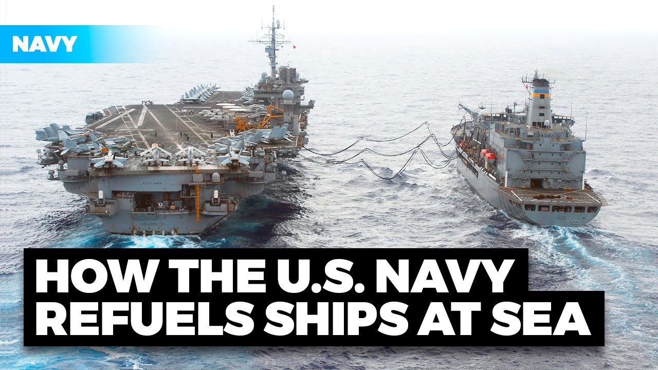 See How the U.S. Navy Refuels Ships at Sea
