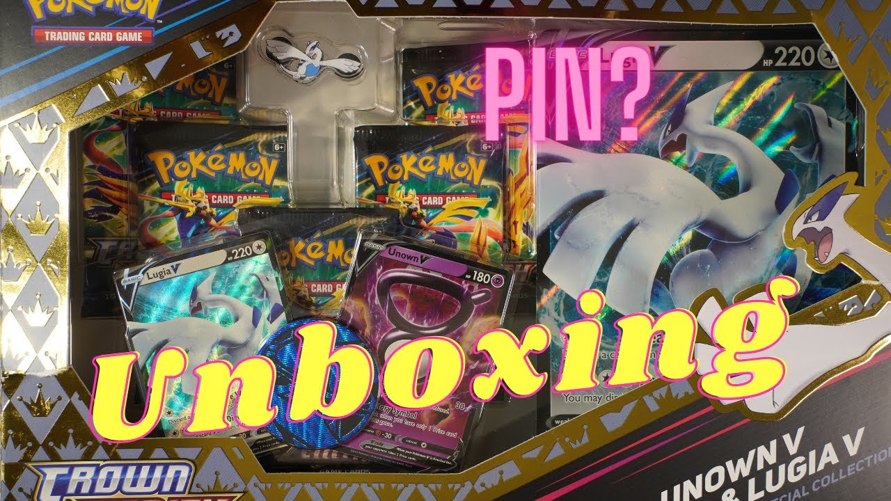 Opening the Pokemon Unown Lugia box