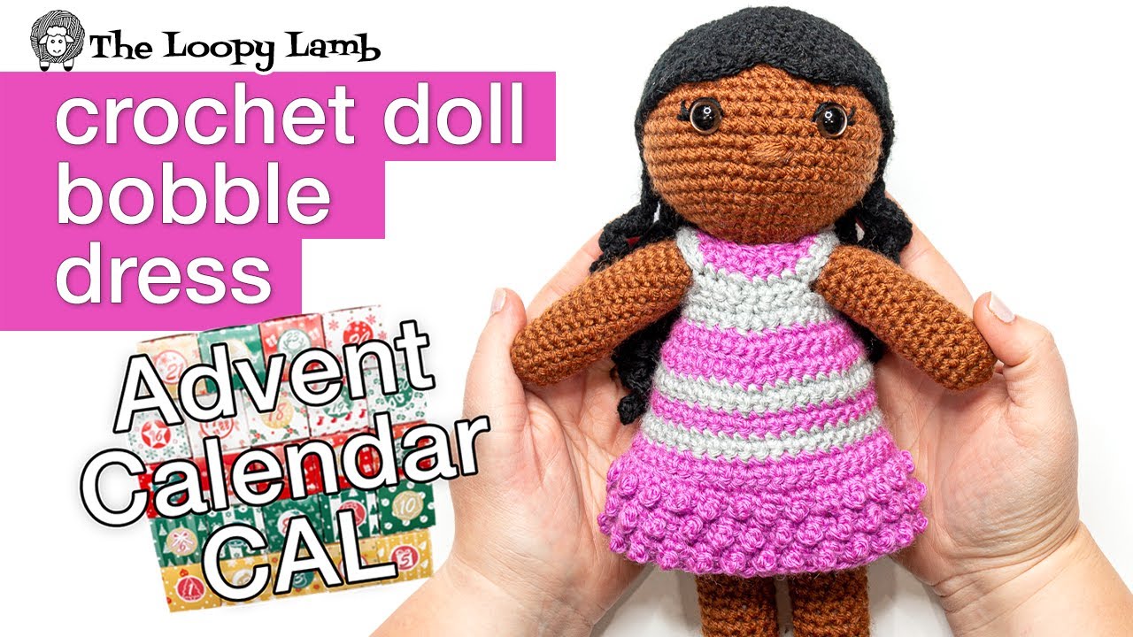 Easy, Colorful Amigurumi Doll Dress Free Pattern & Tutorial - Amigurumi Advent Calendar CAL week 25