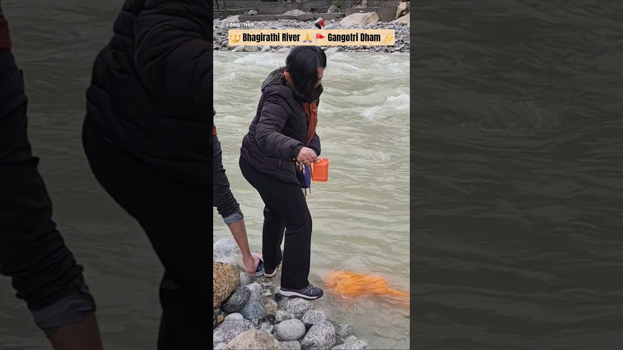 🔱 Bhagirathi River 🙏 🚩 Gangotri Dham #shorts #youtubeshorts #trending #viral #uttarakhand #ganga #yt